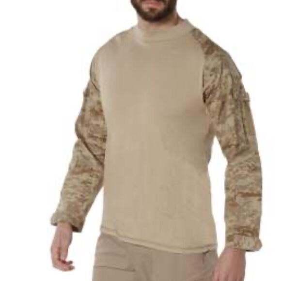 Rothco Men's Cotton Blend Tactical Combat Shirt, Size Large, Desert Digital Camo - Picture 1 of 8